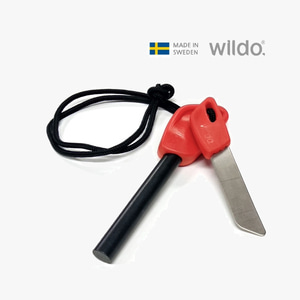 [WD-9353] 윌도 파이어플래시 프로 캠핑용 라이터 대용 파이어스틸 점화금속 라지, 레드